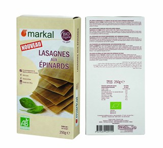 Markal Lasagnes aux epinards bio 250g - 1549